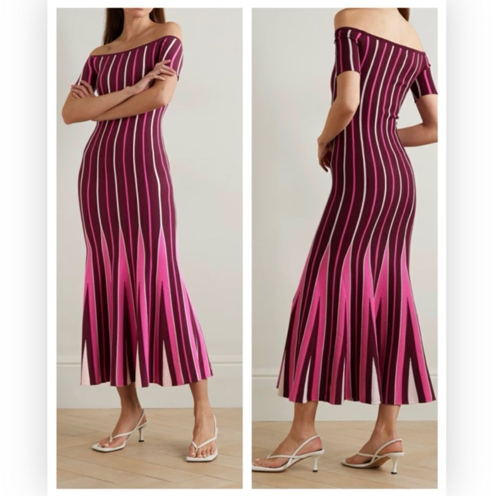 Gabriela Hearst Medea off-the-shoulder striped $2450